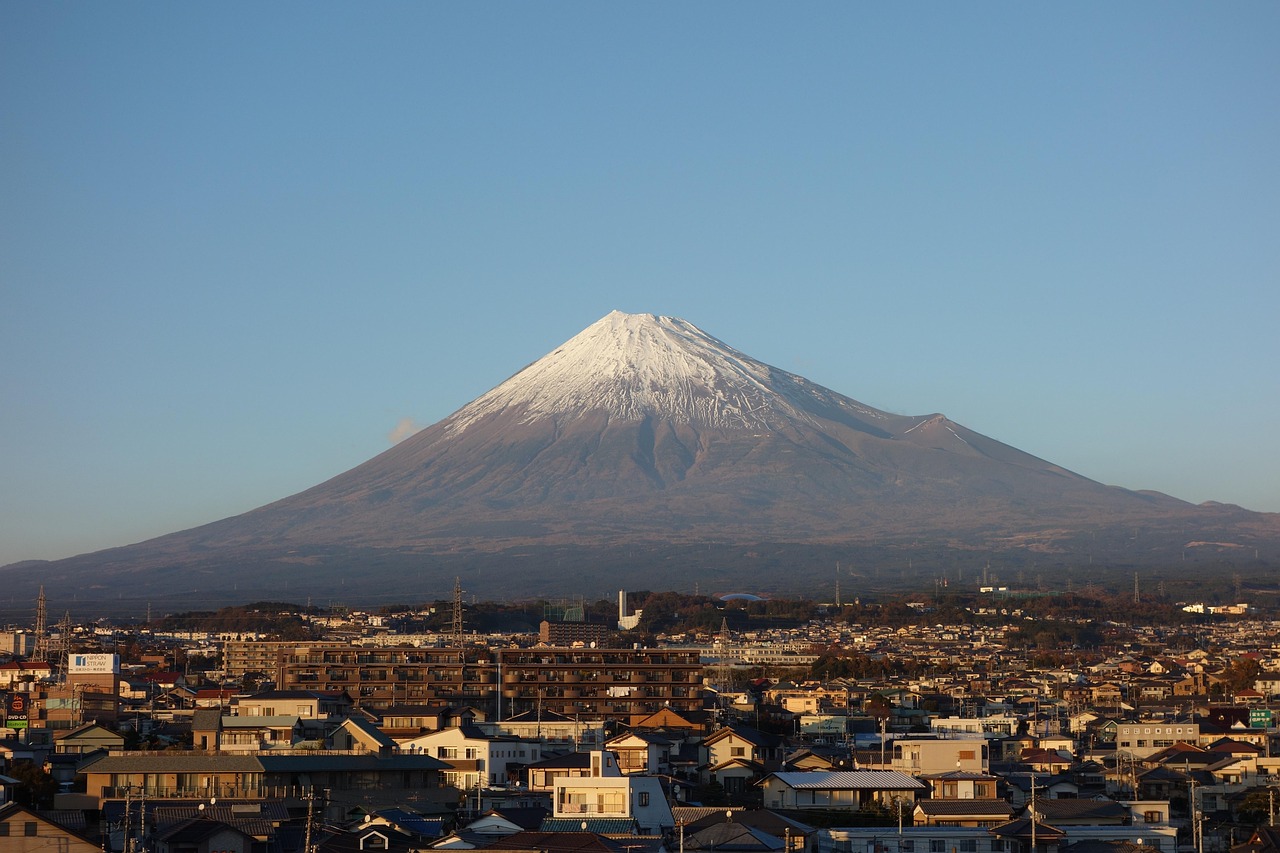 mt, fuji, mountain, fuji city, sunset, twilight, japan, mount fuji, nature, evening, mountain climbing